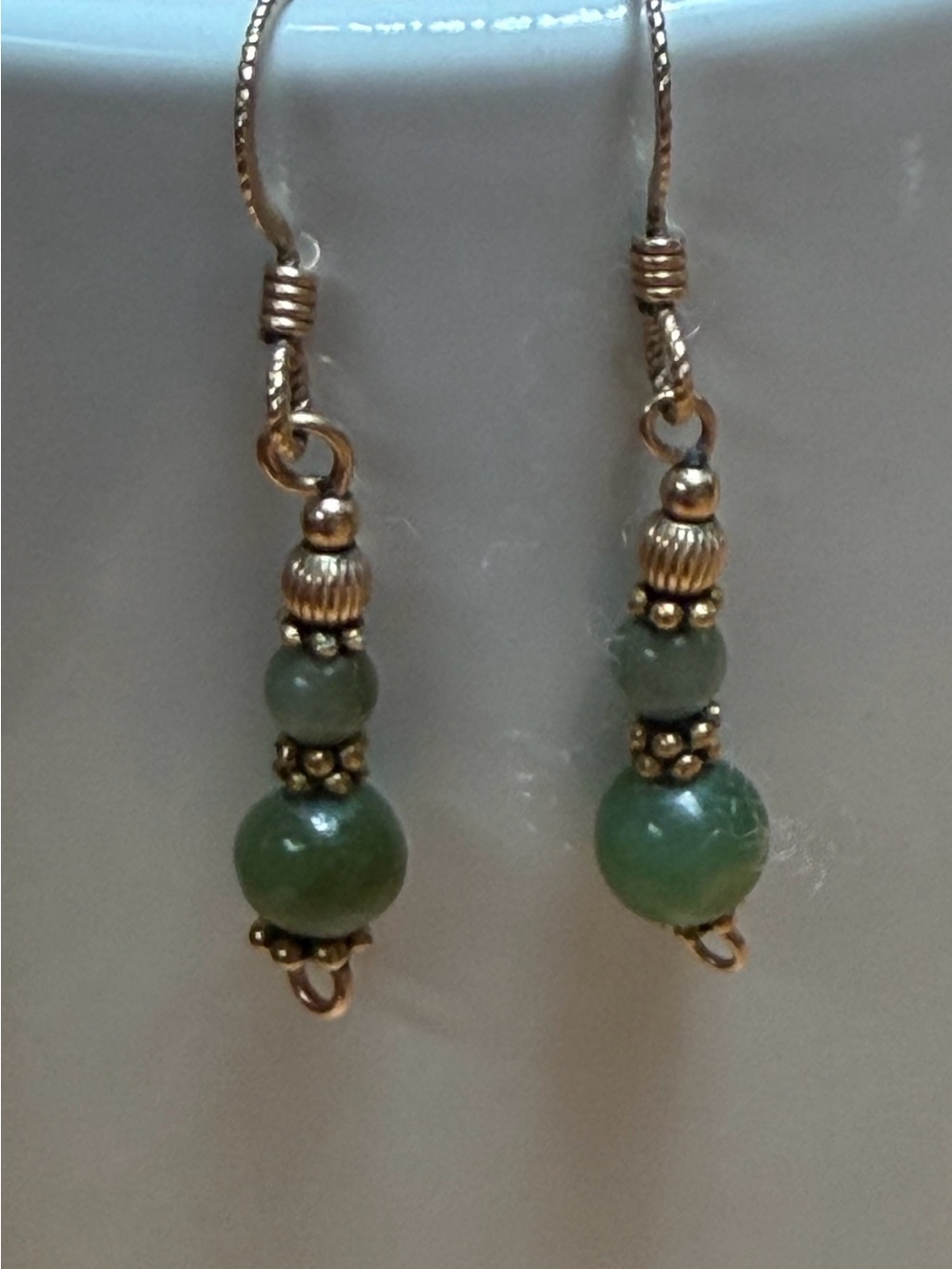 Alaskan Jade Nephrite Dangle Earrings